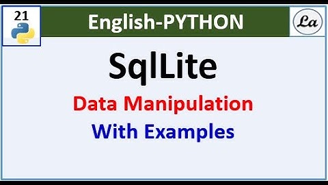 Python SqlLite Operation