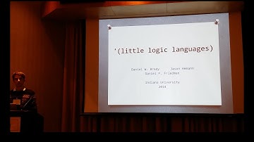 Scheme and Functional Programming Workshop 2014 --- Little Logic Languages