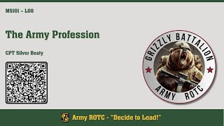 Famous The Army Profession - MSL101 Lesson 08 - ROTC Wealth