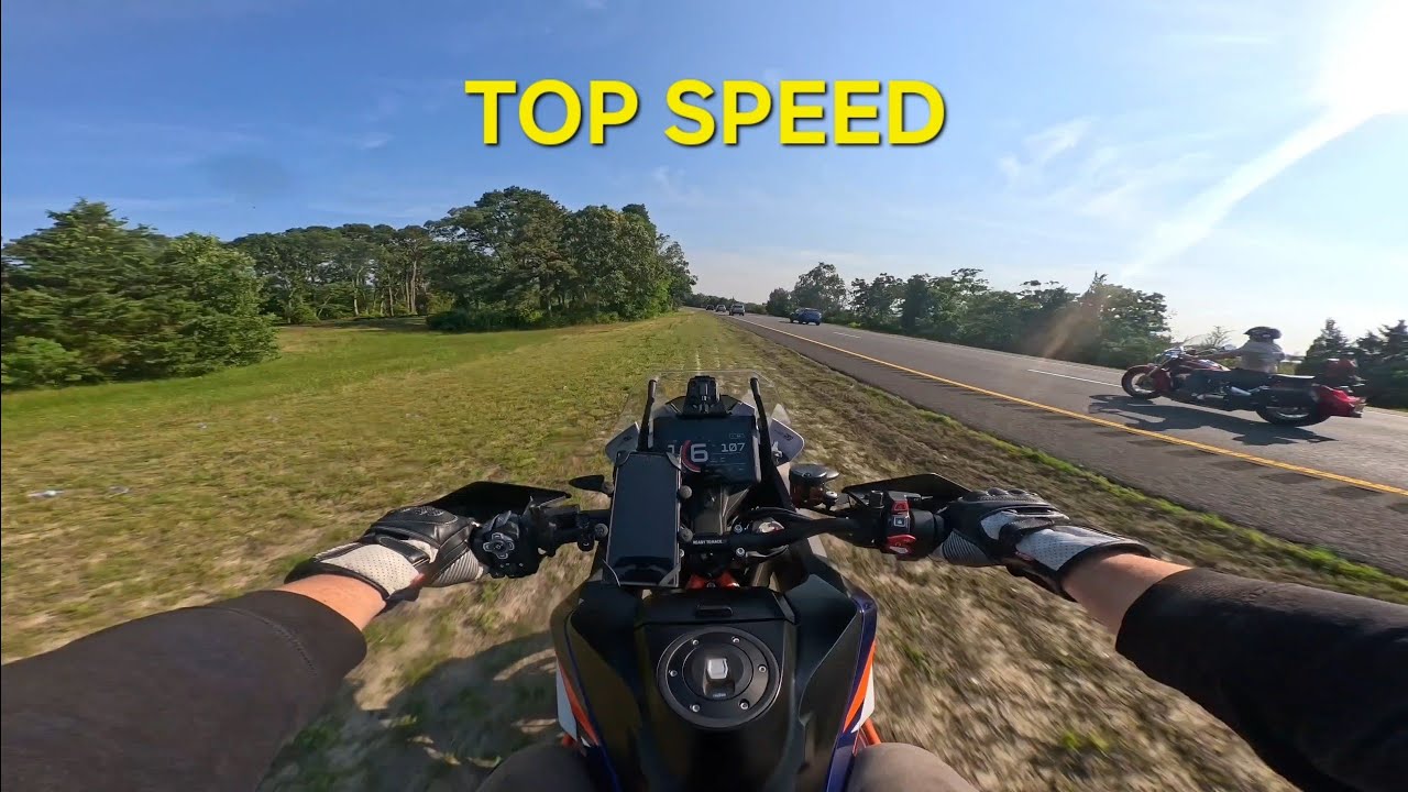 😧 GRASS SEND PAST A HARLEY – KTM 1290 SUPER ADVENTURE 4K POV