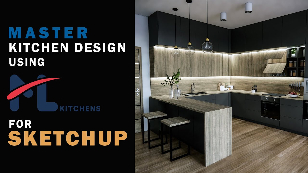 Master Kitchen Design using ML Kitchens in SketchUp