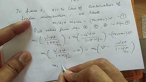 Variation of mass with velocity-Derivation( video 2)