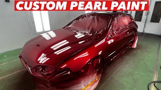 THE BEST PEARL PAINT JOB // Custom Soul Red Crystal 46V // 1992 Honda Civic VX Build Project (Ep 6)