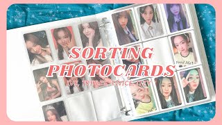 ✰ SORT KPOP PHOTOCARDS WITH ME #38 ✰ completing sets w ot6 IVE, triples, twice, itzy, kiss of life !