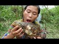 Survival skills - Natural Life fish trap at river and cooking fish - Eating delicious