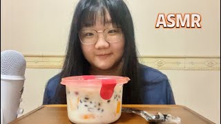 ASMR | Eating Yogurt Fruit Salad~