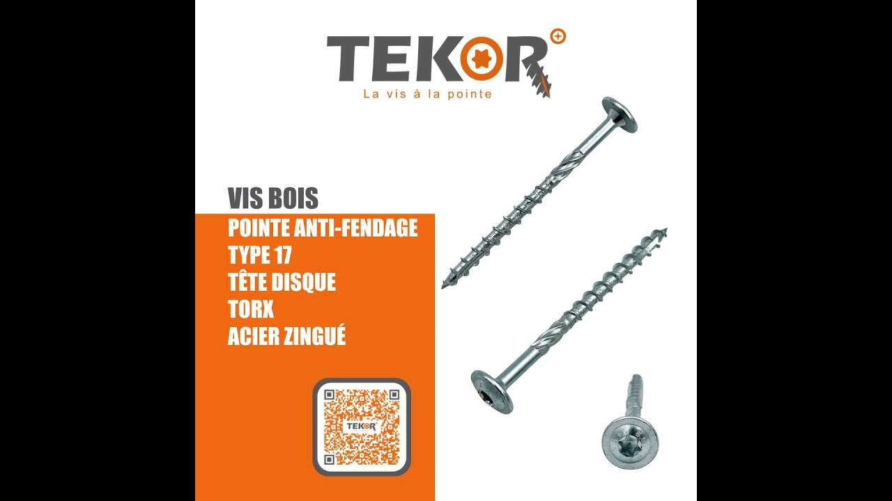 Vis à bois Tekor - La vis à la pointe