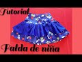 Falda para niña paso a paso.