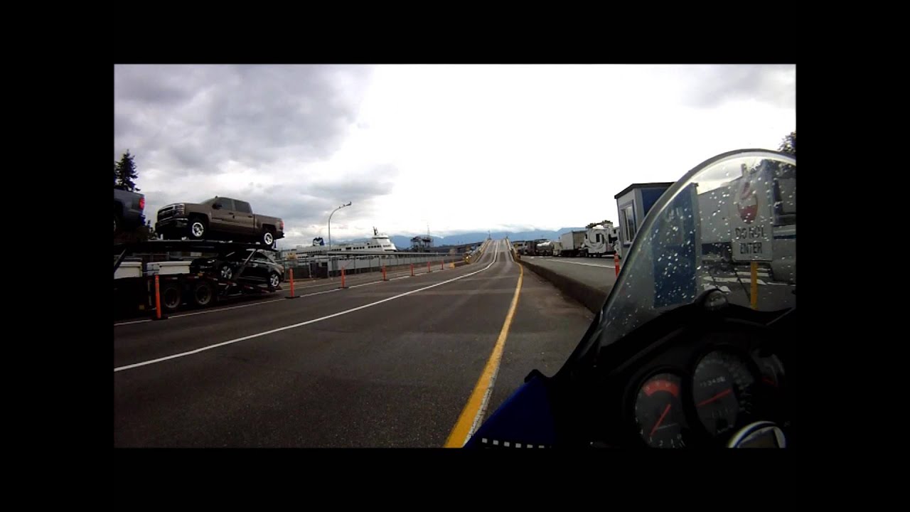 Loading a Motorcycle on BC Ferries - YouTube