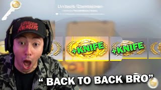 He unboxed 2 Knives BACK to BACK..