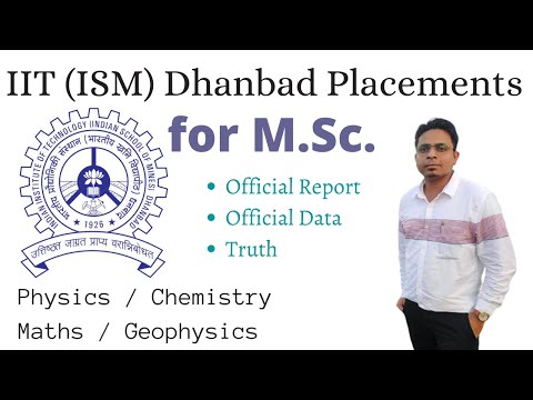 IIT ISM Dhanbad Placement for MSc | All Subjects