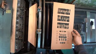 【1111】活版印刷　木製土台の活字3点 1分でわかる活版印刷 木活字の組み版編 - YouTube