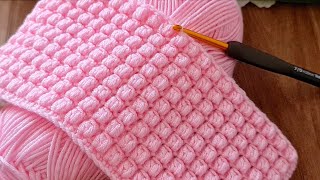 Unique Very Easy Crochet sewing pattern baby blanket consisting of two rows for beginners