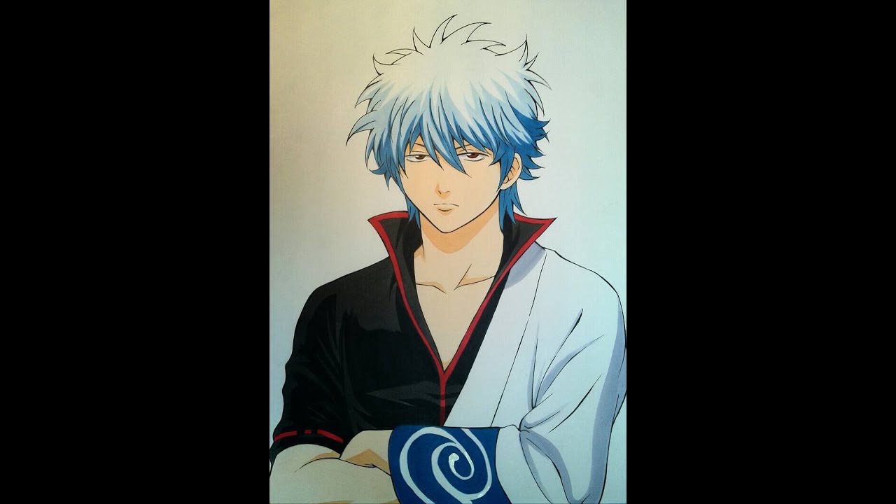 銀魂の坂田銀時をアナログで書いてみた Drawing Gintoki Sakata From Gin Tama Youtube