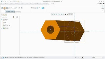 Creo Parametric Basic Tutorial || Revolve and Extrude