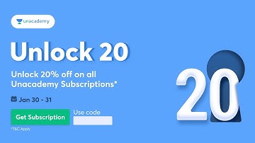 Unlock 20% off on all Unacademy Subscriptions | Offer Valid on 30th and 31st Jan | Use code: CMC