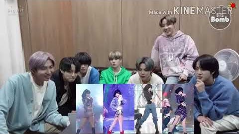 bts reaction to blackpink how you like that LISA FANCAM