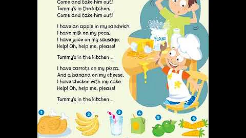 English song for children: Tommy is in the kitchen