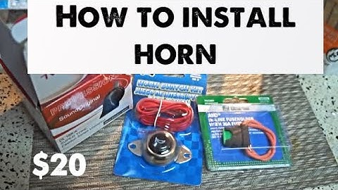 How to install horn SUPER EASY