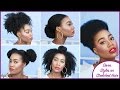 SEVEN SUPER EASY STYLES on Stretched Hair! (Type 4a/4b/4c hair) | Natural Hair