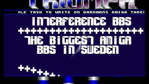 Interference intro, Amiga demo by Triumph