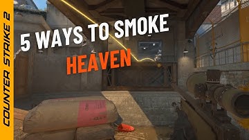 5 WAYS TO SMOKE HEAVEN | CS2 OVERPASS #counterstrike2 #cs2