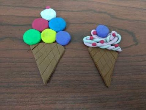 Modelling clay for kids - Ice-cream cones