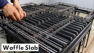 How to make a concrete waffle slab, Construction Procedure, (formwork & Steel Rebar) mini house