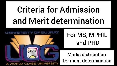 Criteria for Admission and Merit determination | For MS, MPHIL, PHD | | Admission fall 2021 |