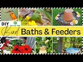 🟡 DIY OUTDOOR BIRD BATHS &amp; FEEDERS | DOLLAR TREE DIY Easy Craft Ideas on a budget for BIRD LOVERS!