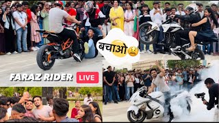 Faraz stunt rider live stunt show at BGI Timelapse 2023 (Bansal college) #farazstuntrider #hayabusa