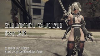 NieR: Automata PC Mod Review - Changing 2B's Outfit to a Seductive Shinobi Look(Quite skimpy,DGT #2)