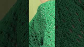 Джемпер ажурный из хлопка #shorts #knitting #вязаниеспицами #джемперспицами