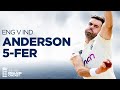  swing bowling brilliance  jimmy anderson takes 5wickets at lords  england v india 2021
