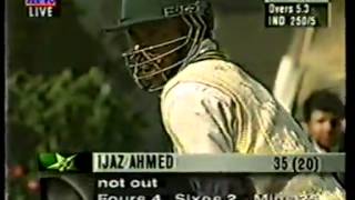 Shahid Afridi And Ijaz Ahmed 100 In 10 Overs 1997 Vs India