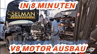 448DT  V8 Motor in 8 Minuten Ausbauen