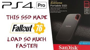 SSD VS PS4 Pro Standard Hard Drive Test With Fallout 76.