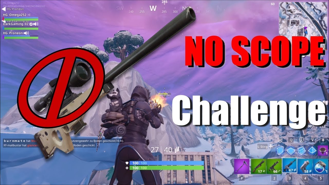 Fortnite No Scope Challenge Fortnite Battle Royale Challenges - fortnite no scope challenge fortnite battle royale challenges deutsch no scope challege fortnite