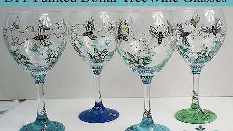 DIY Painted Dollar Tree Wine Glasses