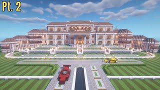 Minecraft: HUGE Realistic Mansion Tutorial (#3) | How to Build Part 2