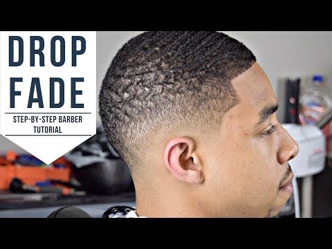 Drop Fade With Waves On Top Barber Tutorial Youtube