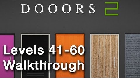Dooors 2 Levels 41-60 Walkthrough