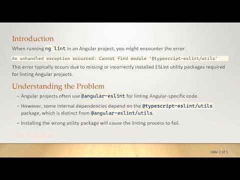 Fixing ng lint Error: Cannot Find Module @ typescript-eslint/utils in Angular Projects