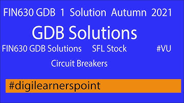 FIN630 GDB 1 Solution Autumn 2021-GDB Solutions-VU