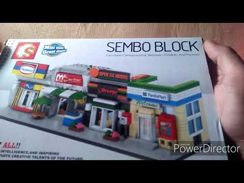 LEGO SEMBO BLOCK 601017 BUILDING STREET SERIES 7-11 CONVENIENCE STORE. 