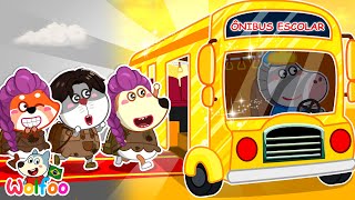 Bem-vindo Ao Ônibus Escolar Dos Ricos 😍 Bondade e Compartilhamento | Wolfoo Desafio Divertido