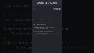 Datetime Formatting in Python #pythonlearning #programming #coding #pythoncoding #python