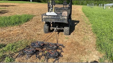 Food Plot broadcasting Soybeans Buckwheat