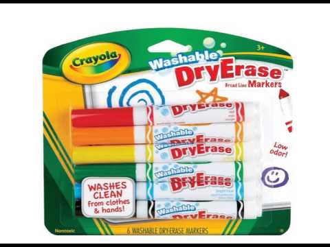crayola 6ct dry erase broad line washable markers youtube