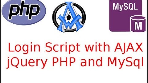 Login Script with AJAX jQuery PHP and MySql VIDEO AND SCRIPTS HERE
